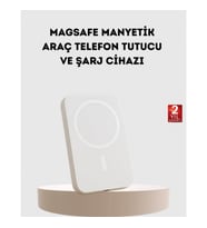 Mey İthalat® 5000mAh Manyetik Powerbank – iPhone Serisi İçin Taşınabilir Kablosuz Şarj Cihazı