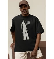 Tasarım Korn Rock Metal Müzik Grubu Baskılı Unisex Oversize Tişört