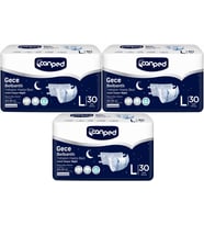 Canped Yetişkin Bezi Bel Bantlı Gece Night L - Büyük - Large 90 Adet