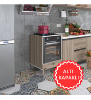 Kenzlife ankastre modülü kabini tulyum crd fırın ocak dolabı özel boy ayarlı ayaklı kapaklı (Karışık)