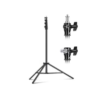 Ayex GP-400 Alüminyum Işık Ayağı – Hava Dampersiz, 400 cm, 8 kg Taşıma Kapasiteli Profesyonel Işık Ayağı (Siyah)