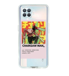 Oppo Reno 4 Lite Uyumlu Chainsaw Man Anime Desenli Şeffaf Telefon Kılıfı