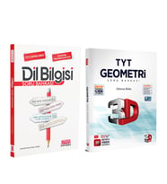 3D TYT Geometri ve AKM Dil Bilgisi Soru Bankası Seti 2 Kitap