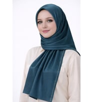 Mısırlı Eşarpları Taşlı Jan Jan Abiye Şal 75x190 cm (Mavi)