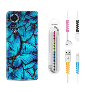 Huawei Nova Y70 Y90 Nova 9 SE  Kılıf Kablo Koruma Spiral Silikon Owl 1351