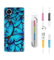 Huawei Nova Y70 Y90 Nova 9 SE  Kılıf Kablo Koruma Spiral Silikon Owl 1351