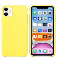 Apple iPhone 11 Altı Açık Liquit Lansman Silikon Limon Sarısı