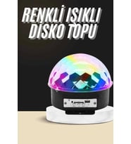 Led Işık Disko Topu Bluetooth Hoparlörlü Usb Müzik Çalar Kumandalı