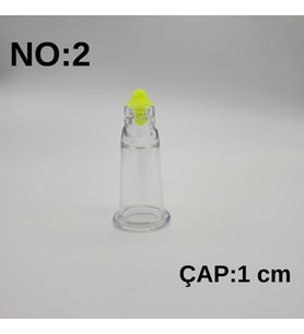 Hacamat & Masaj Kupası No:2 Silikon Tıpalı 10 adet