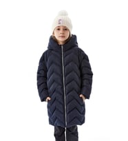 Kız Çocuk Kapüşonlu Kışlık Şişme Mont 51353 (Lacivert)