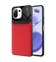 Xiaomi Mi 11 Lite Kılıf Parlak TPU Emiks Kapak (Kırmızı)