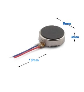 Titreşim Motoru 8mm 0834 12000 Rpm DC 2V/5V Küçük Telefon Oyuncak Saat