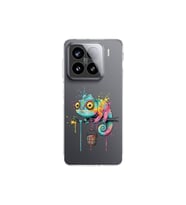 Xiaomi Mi 14 ile Uyumlu Splash Bukalemun Tasarımlı Şeffaf Silikon Kılıf