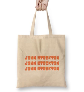 John Stockton- Basketball gifts Vintage Retro Rainbow Quotes For BOYS AND Dad Bez Çanta Uzun Saplı