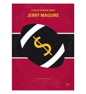 No838 Benim Jerry Maguire Minimal Film Afişi Tablo Ahşap Poster Dekoratif