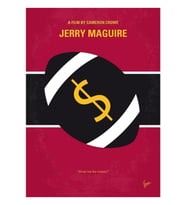 No838 Benim Jerry Maguire Minimal Film Afişi Tablo Ahşap Poster Dekoratif