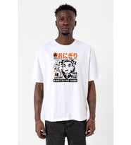 Demon Slayer Anime Super Yummy Beyaz Erkek Oversize Tshirt