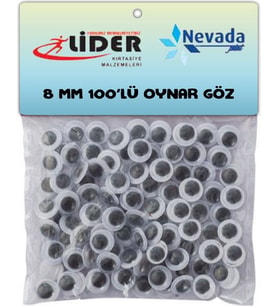 Lider & Nevada Oynar Göz 8 mm 100'LÜ Paket