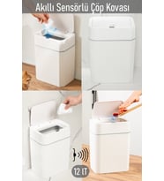 Sessiz ve hareket sensörlü kapaklı çöp kutusu, banyo ve mutfak kullanımı için