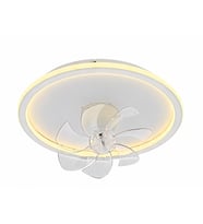 Beyaz Ø50cm LED Fanlı 6500K Soğuk Beyaz Hareketli Plafonyer Avize