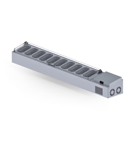 Iceinox Set Üstü Saladbar Pleksi Kapak GN 1/4-150: 10 Adet (Gri)