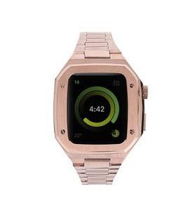 Apple Watch 44mm Metal Petek Kasalı Kordon - Rose Gold