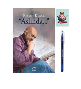 Aslında - Ercan Kesal - İletişim Yayıncılık - 9789750522796 - Pensan Büro Mavi Tükenmez Kalem (Krem)