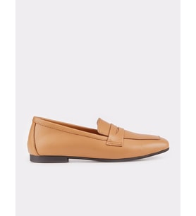 Kadın Hakiki Deri Taba Loafer Ayakkabı