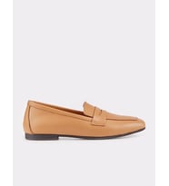 Kadın Hakiki Deri Taba Loafer Ayakkabı