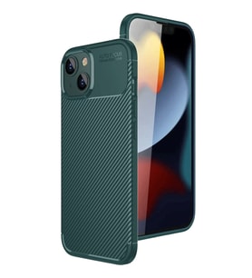 Northcity Apple iPhone 15 Uyumlu Kılıf Auto Focus Karbon Kapak - Yeşil
