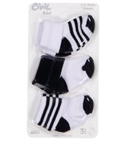 Civil Baby Siyah-Beyaz Asetat 0-24 Ay Çorap Setleri - Standart