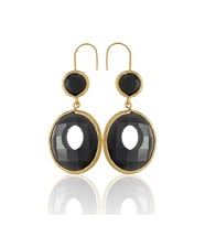 Kadir Jewellery 22 Ayar Altın Kaplama Kadın Taşlı Küpe -El İşçiliği Ve Hipoalerjenik Küpe