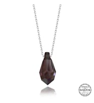 Swarovski Crystal Taşlı Ametist Gümüş Kadın Kolye
