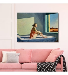 Tekli Yatay Kanvas Tablo Edward Hopper Sabah Güneşi