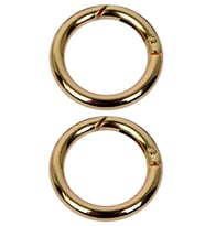10 Adet Gold Yaylı Metal Halka - Kararmaz -2,5 cm - Çanta Aksesuarı