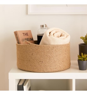 Ocean Home Textile  Jüt Halat Sepet 35 x 15 cm (Bej)