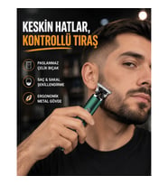 Mey İthalat® Şarjlı Erkek Tıraş Makinesi – 180 Dakika Pil Ömrü, 2.5 Saat Hızlı Şarj, USB ve Powerban