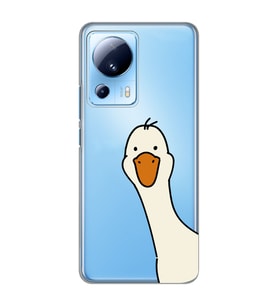 Xiaomi Mi 13 Lite Uyumlu Sevimli Ördek Desenli Şeffaf Telefon Kılıfı