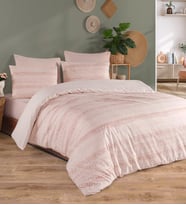 Karden Flower Dream Cotton Serene Pudra %100 Pamuk Poplin Çift Kişilik Nevresim Takımı