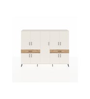 Arges Dolap 12 Raflı 2 Çekmeceli 8 Kapaklı 220x30x163 Aytaşı-Aytaşı/Çam