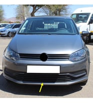 VW Polo 2015-2017 Ön Tampon Orta Izgara Kromsuz Siyah 6C0853677