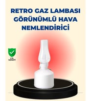 Kablosuz Retro Buhar Makinesi Gaz Lambası Tasarım Ledli Difüzör