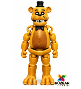 Fnaf Five Nights at Freddy's Golden Freddy Fnaf Eklemli Oyuncak