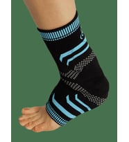 MORSA CYBERG® Örgü Aşil Tendon Bilekliği SOL  (Siyah)