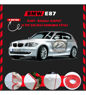 Bmw E87 Oto Araç Kapı Koruma Fitili 5metre Parlak Kırmızı Renk