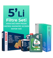 BOSCH Toyota Hilux 2.5 Filtre Bakım Seti Castrol Motor Yağlı (2006-2015) 5 Li