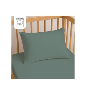 %100 Pamuk Bebek Yastık Kılıfı 35x45 cm (2 Adet) – Doğal & Yumuşak - Adaçayı Yeşili