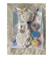 Atölye Lavi Shop Ay Üzerinde Oturan Çocuk Figürü/doğum günü/aile katılım/karne hediyesi/kendin yap,DIY (15 Adet)