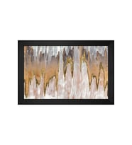 Soyut Şekiller Motifli Kanvas Tablo 80 x 110 cm Siyah Çerçeve