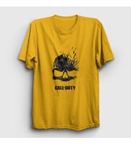 Presmono Unisex Sarı Skull Call Of Duty T-Shirt 27104tt (Sarı)